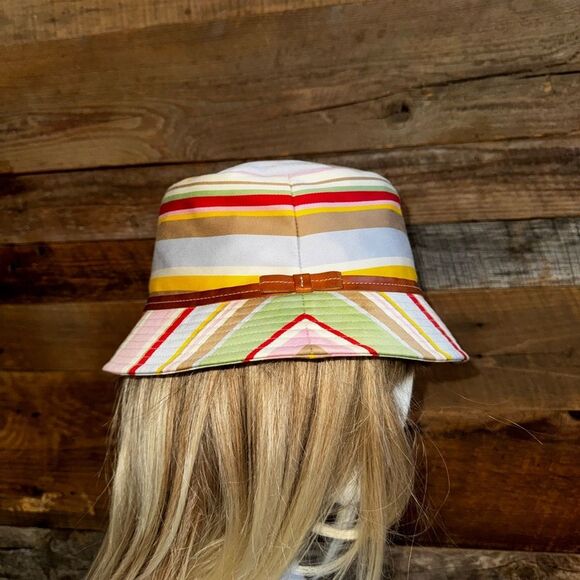 🧡💚 Coach Multicolor striped bucket hat - Picture 7 of 11